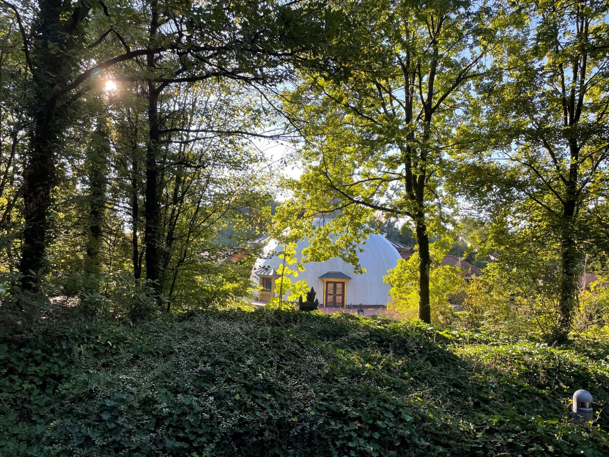 Morgenstimmung im Nepal-Himalaya-Park in Wiesent.
